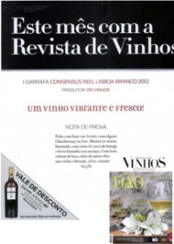 CONSENSUS Lisboa branco 2012 lançamento exclusivo na REVISTA DE VINHOS
